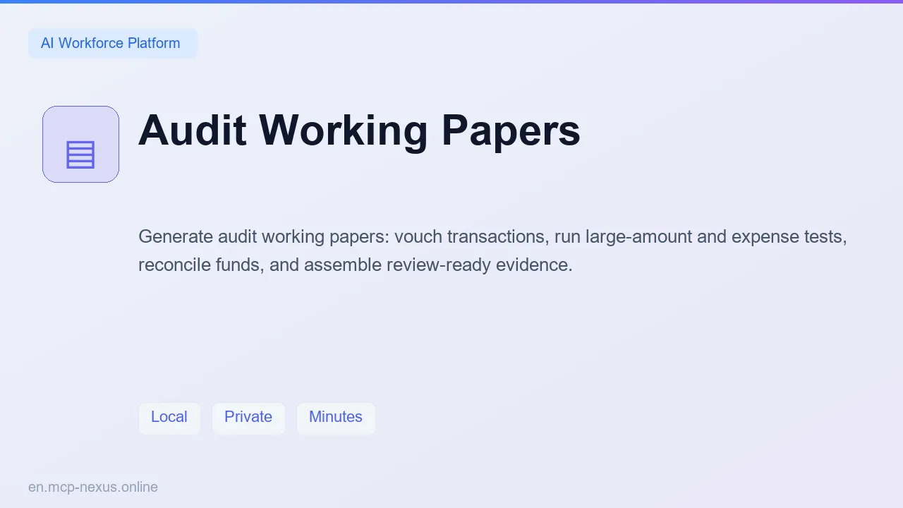 Audit Working Papers demo