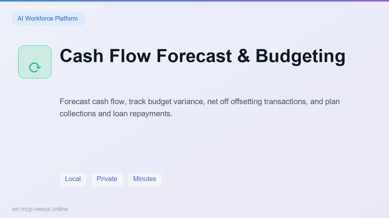 Cash Flow Forecast & Budgeting demo