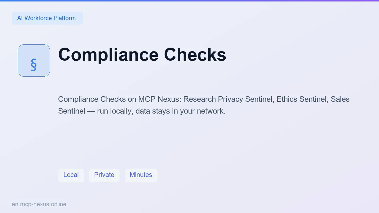 Compliance Checks demo