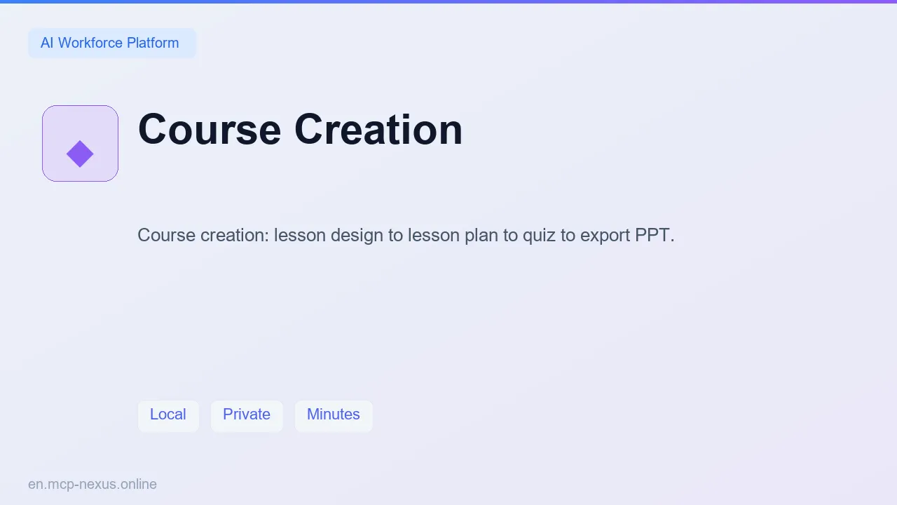 Course Creation demo
