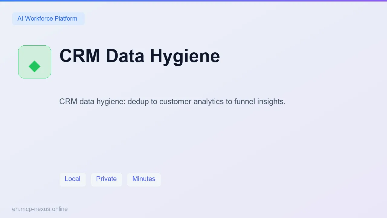CRM Data Hygiene demo
