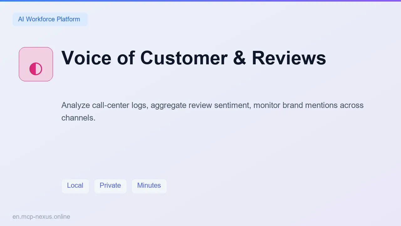 Voice of Customer & Reviews demo