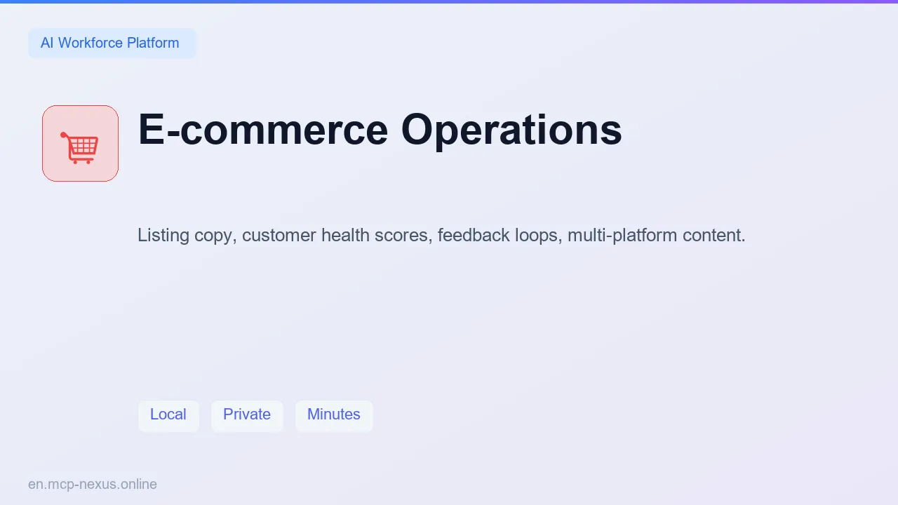 E-commerce Operations demo