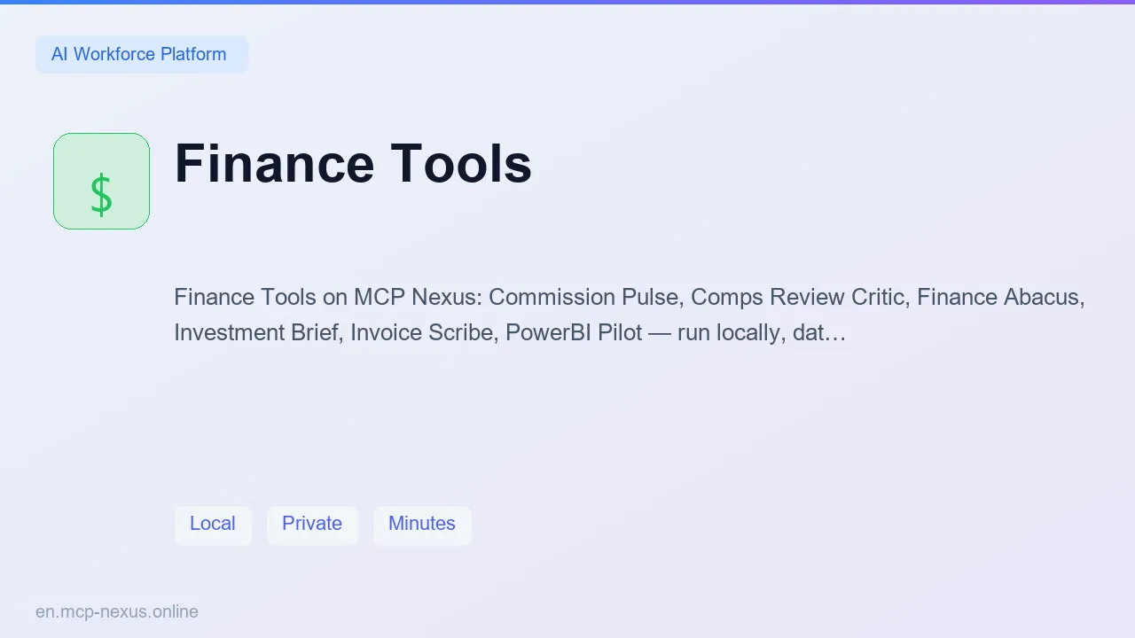 Finance Tools demo