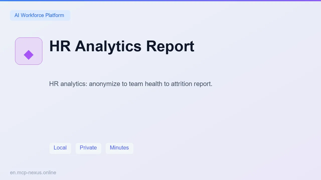 HR Analytics Report demo