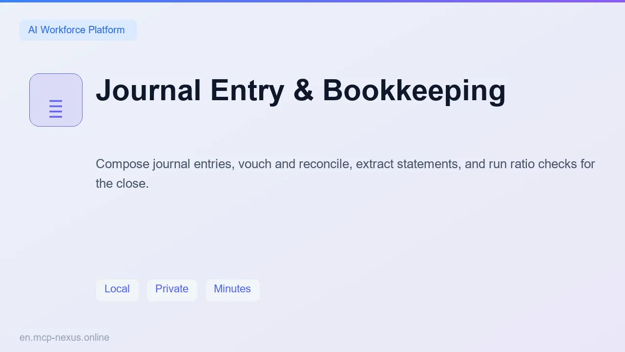 Journal Entry & Bookkeeping demo