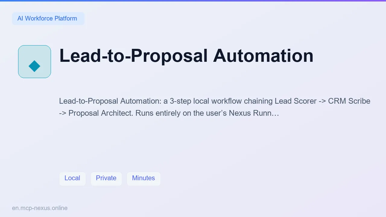 Lead-to-Proposal Automation demo