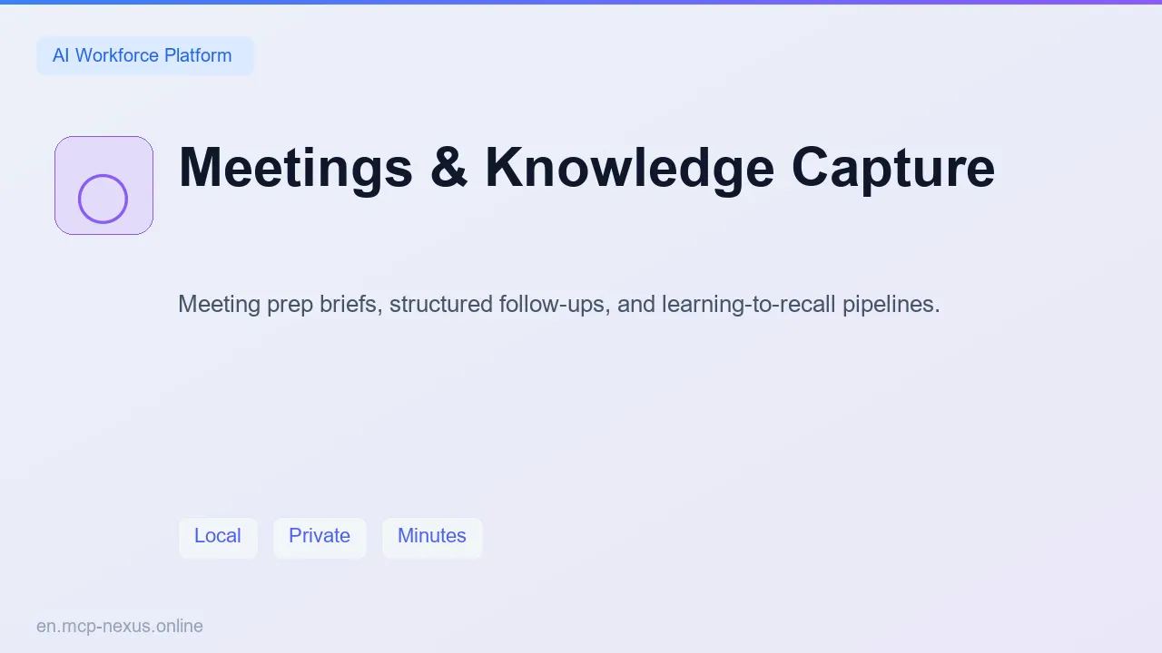 Meetings & Knowledge Capture demo