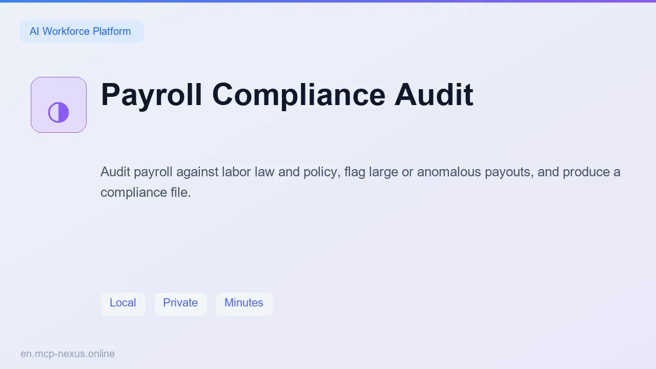Payroll Compliance Audit demo