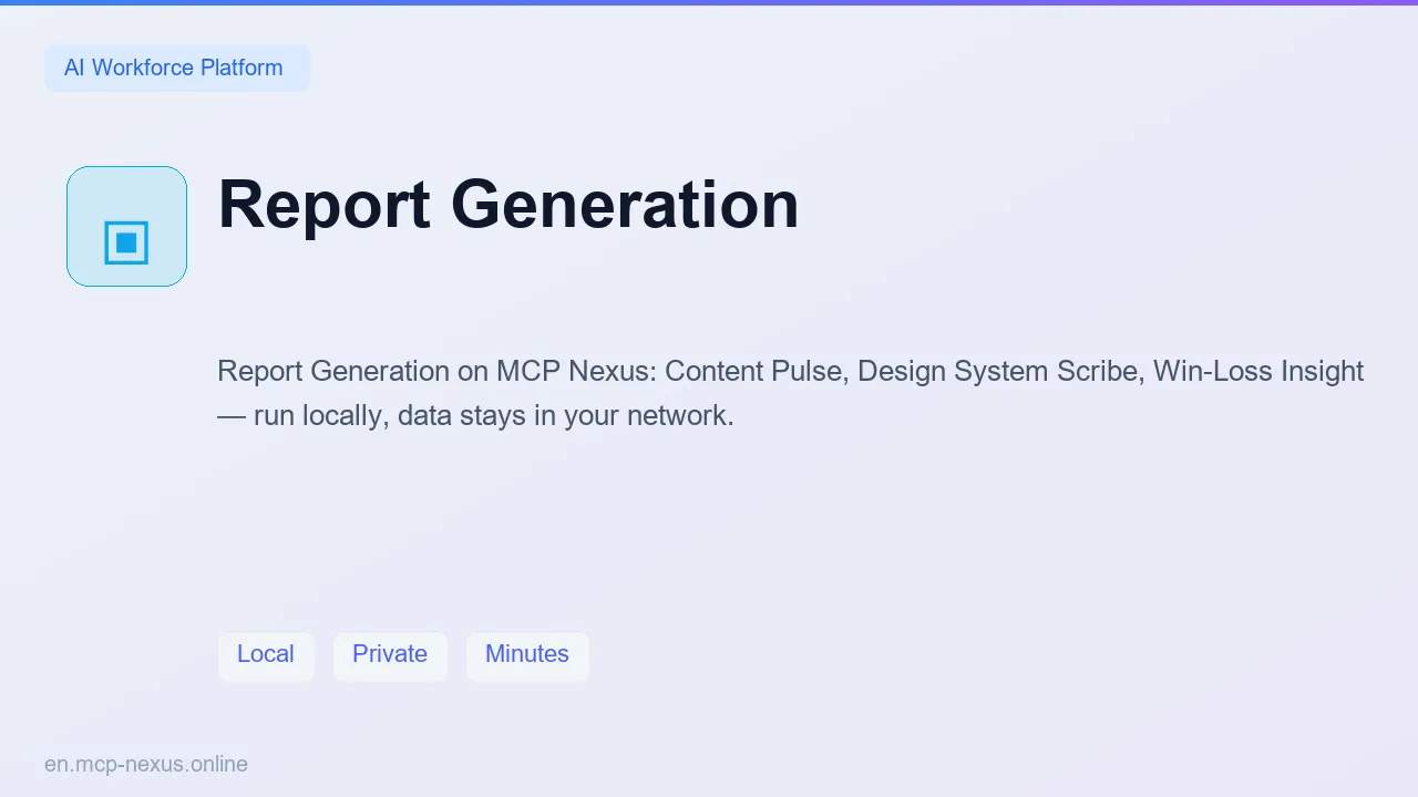 Report Generation demo