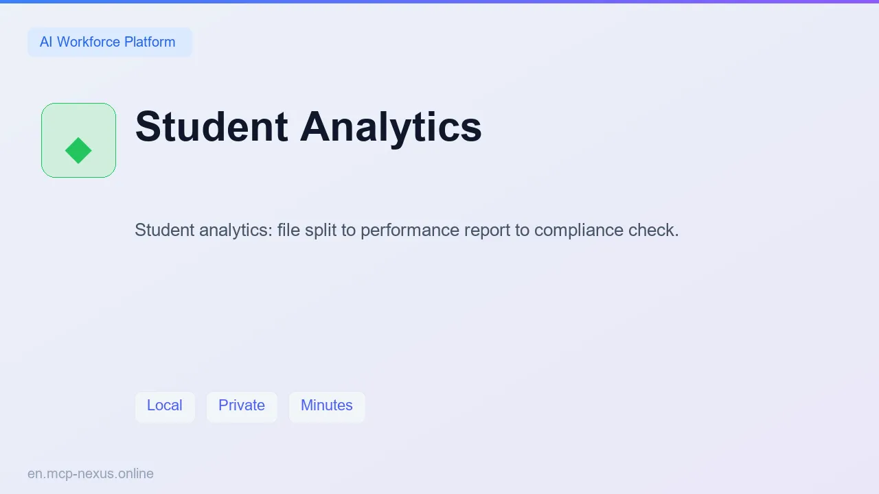 Student Analytics demo