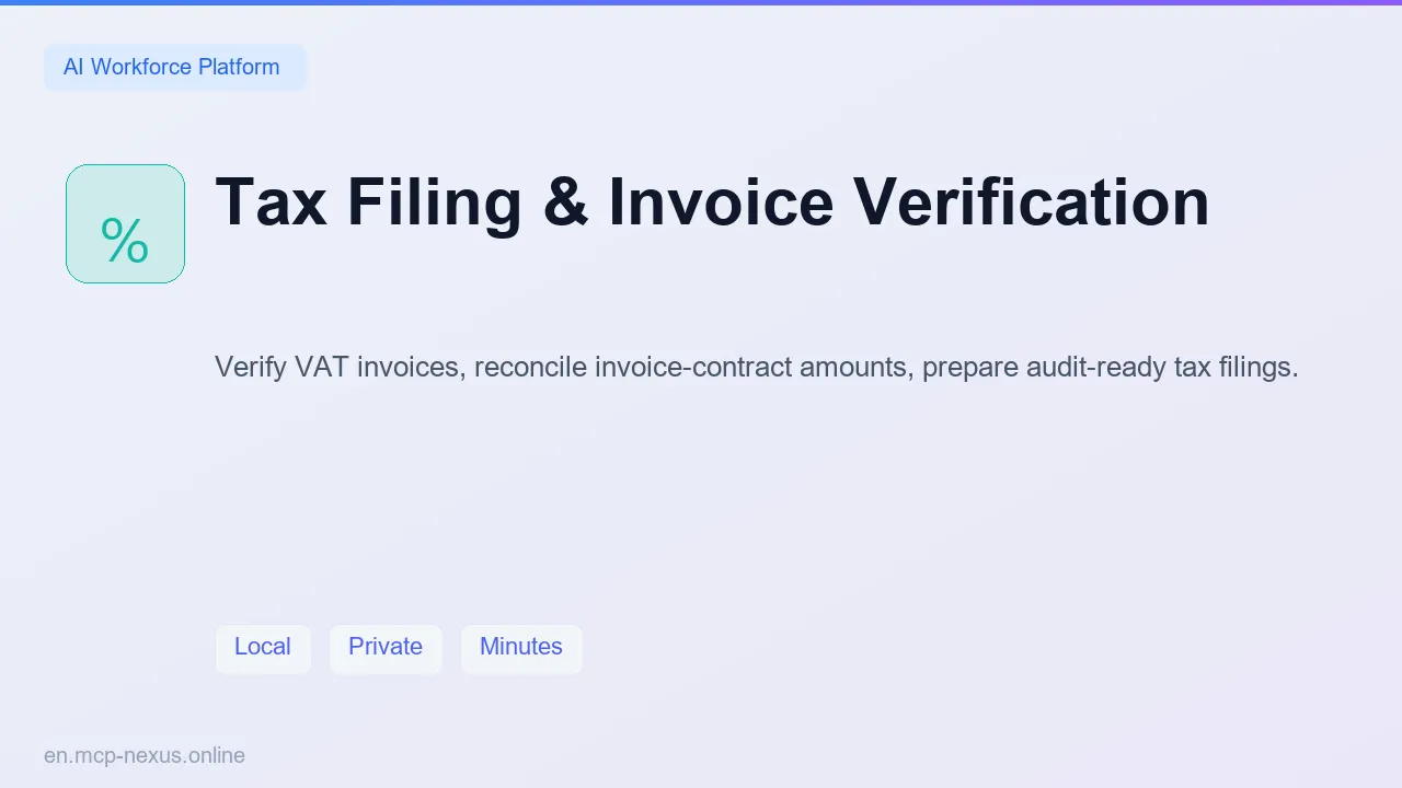 Tax Filing & Invoice Verification demo