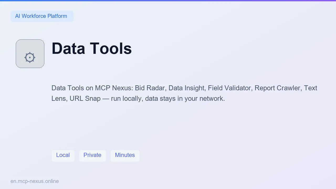 Data Tools demo