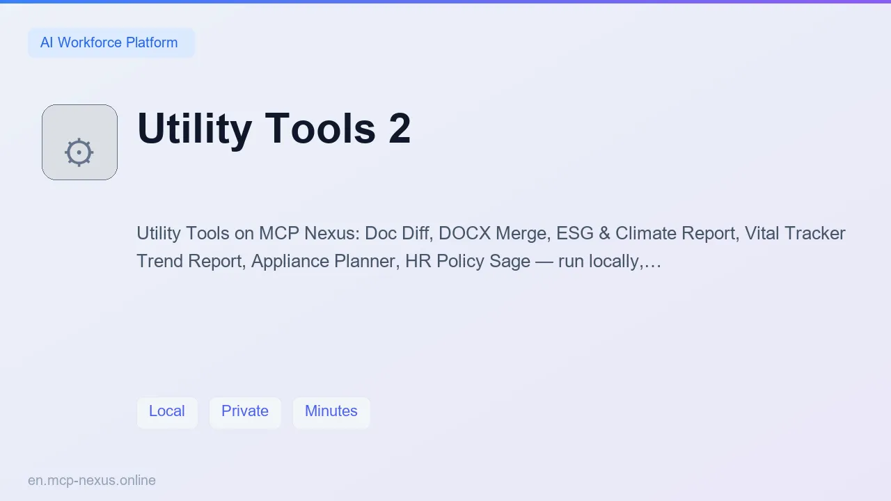 Utility Tools 2 demo