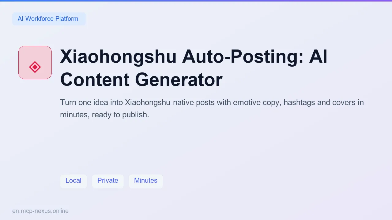 Xiaohongshu Auto-Posting: AI Content Generator demo